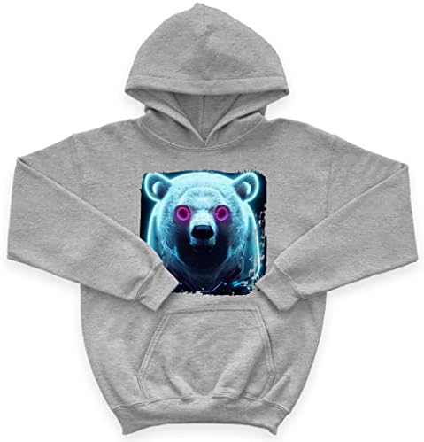 Детска hoody от порести руно с шарките на полярна мечка - Детска hoody в стил научна фантастика - Hoody с художествен принтом за деца