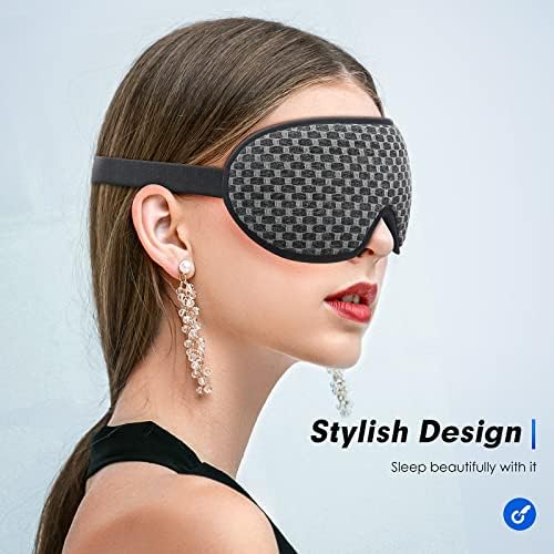 Маска за сън Doimeri - Усъвършенстване на 3D-маска за очи за жени и мъже, Удобна Светозащитная Маска за сън с Регулируема каишка за сън, нощна смяна - Сив