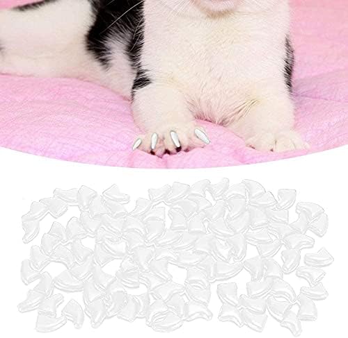 Uk 100шт Капачки за Котешки нокти, Уши, които Предпазват от Надраскване Меки Нокти Коте Котка на Седалките за Нокти