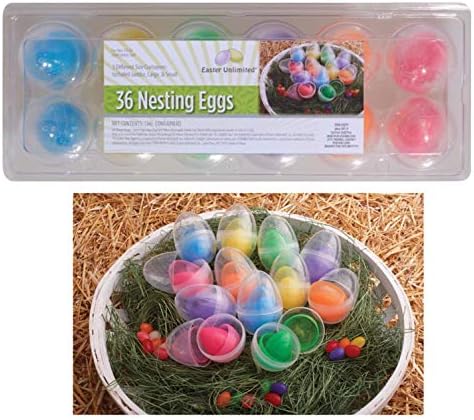 Великденски Неограничени Гнездящиеся Великденски Яйца Многоцветни Пластмасови Великденски Яйца 36шт