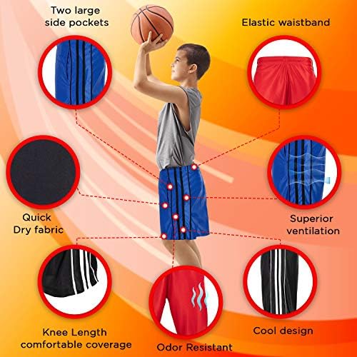 Спортни къси панталони High Energy за момчета с Джобове за баскетбол, Фитнес и спорт, Дрехи Dri-Fit, къси Панталони