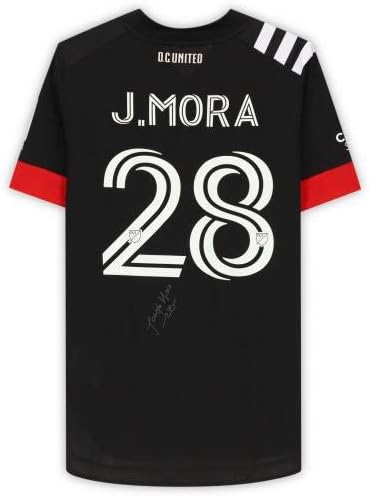 Джоузеф Мора, Ди Си Юнайтед с автограф на мача -Използван Черна риза №28 на сезона MLS 2020 г. - Футболни фланелки с автографи