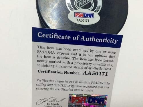 Джони Годро подписа договор с PSA Калгари Флеймс Pak / DNA Coa - за Миене на НХЛ с автограф